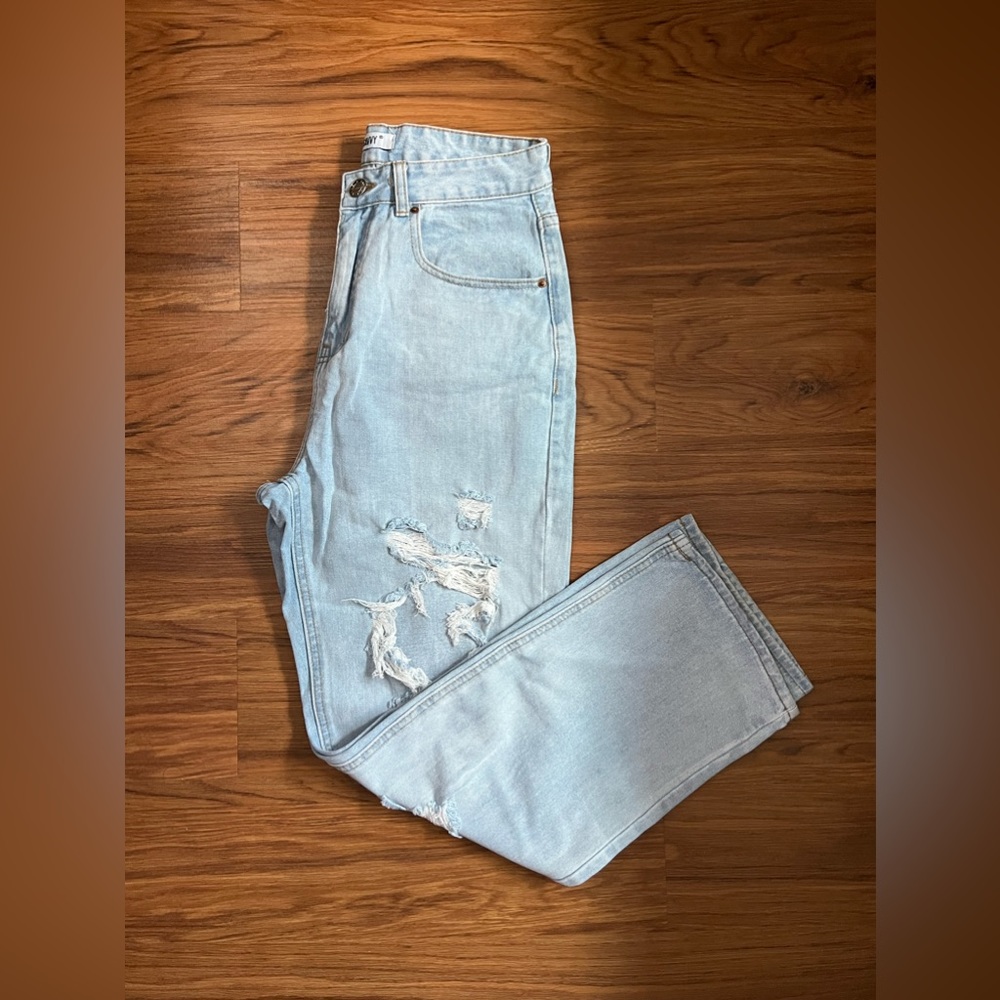 *NWOT* Blue Savvy Women’s Distressed High Rise Denim Boyfriend Jeans Size 9/29